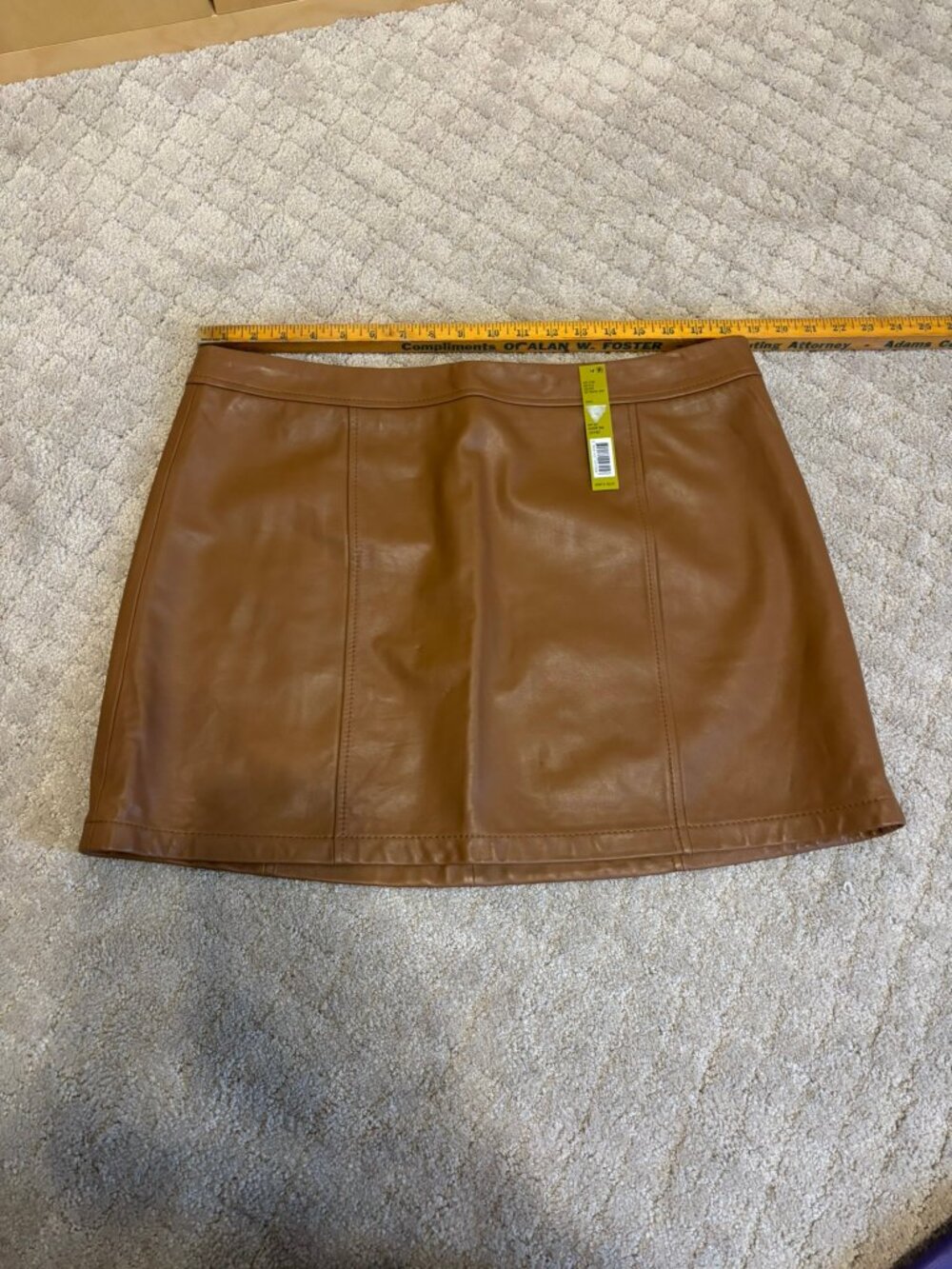 Gianni Bini Camel Leather Skirt - NWT - Size XL